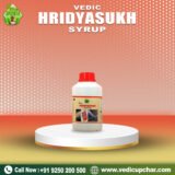 Vedic Hridyasukh Syrup (500 ML)  | Supports Healthy Heart Health & Improve Blood Circulation | Cardiovascular Wellness | Blood Pressure | Cholesterol Care |