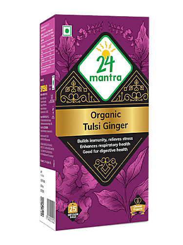 24 Mantra Organic Tulsi Ginger Herbal Tea
