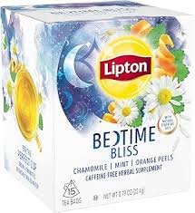 Lipton Bedtime Bliss Herbal Supplement Tea Bags, 15 Count 
