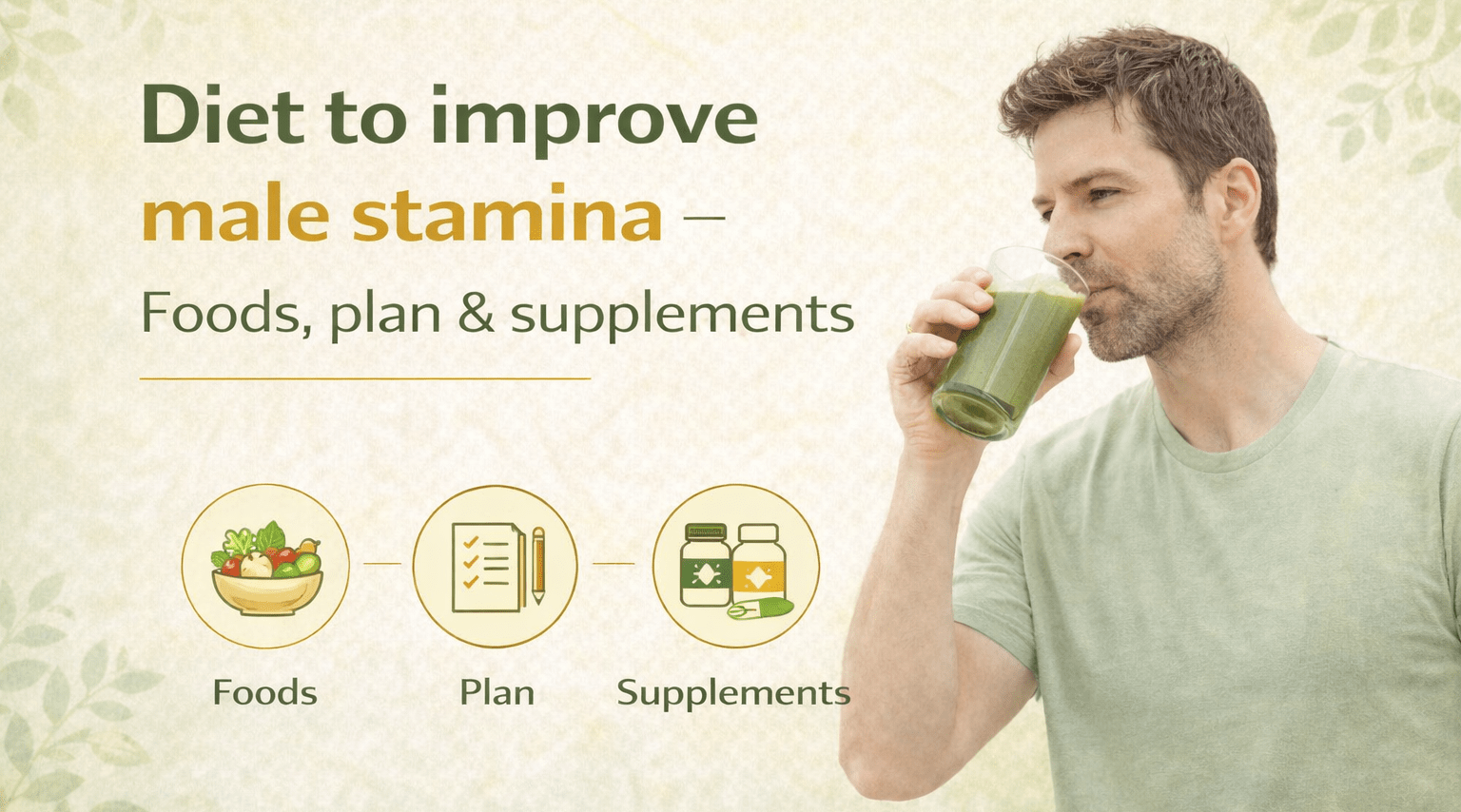 Diet to improve male stamina — Foods, plan & supplements